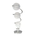 thumbnail image 1 of Benjara Lila 28 Inch Table Lamp, 3 Wire Wrapped Spheres, Satin Nickel, Aluminium, 1 of 5