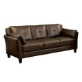 thumbnail image 1 of 3 Seater Contemporary Sofa with Cushioned Armrests Brown, 1 of 3