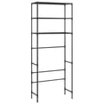 thumbnail image 1 of 3 Tier Over the Washer Laundry Storage Rack, 67 Inch Tall Black Steel, 1 of 6