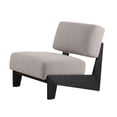 thumbnail image 1 of Benjara Cid Joy 30" Accent Chair- Low Profile- Light Gray Velvet- Wood Frame, 1 of 6