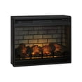 thumbnail image 1 of 31.25 Inch Metal Fireplace Inset with 7 Level Temperature Setting Black - Saltoro Sherpi, 1 of 5