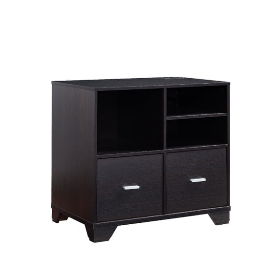 31 " File Cabinet Printer Stand Table with 2 Drawers Dark Brown