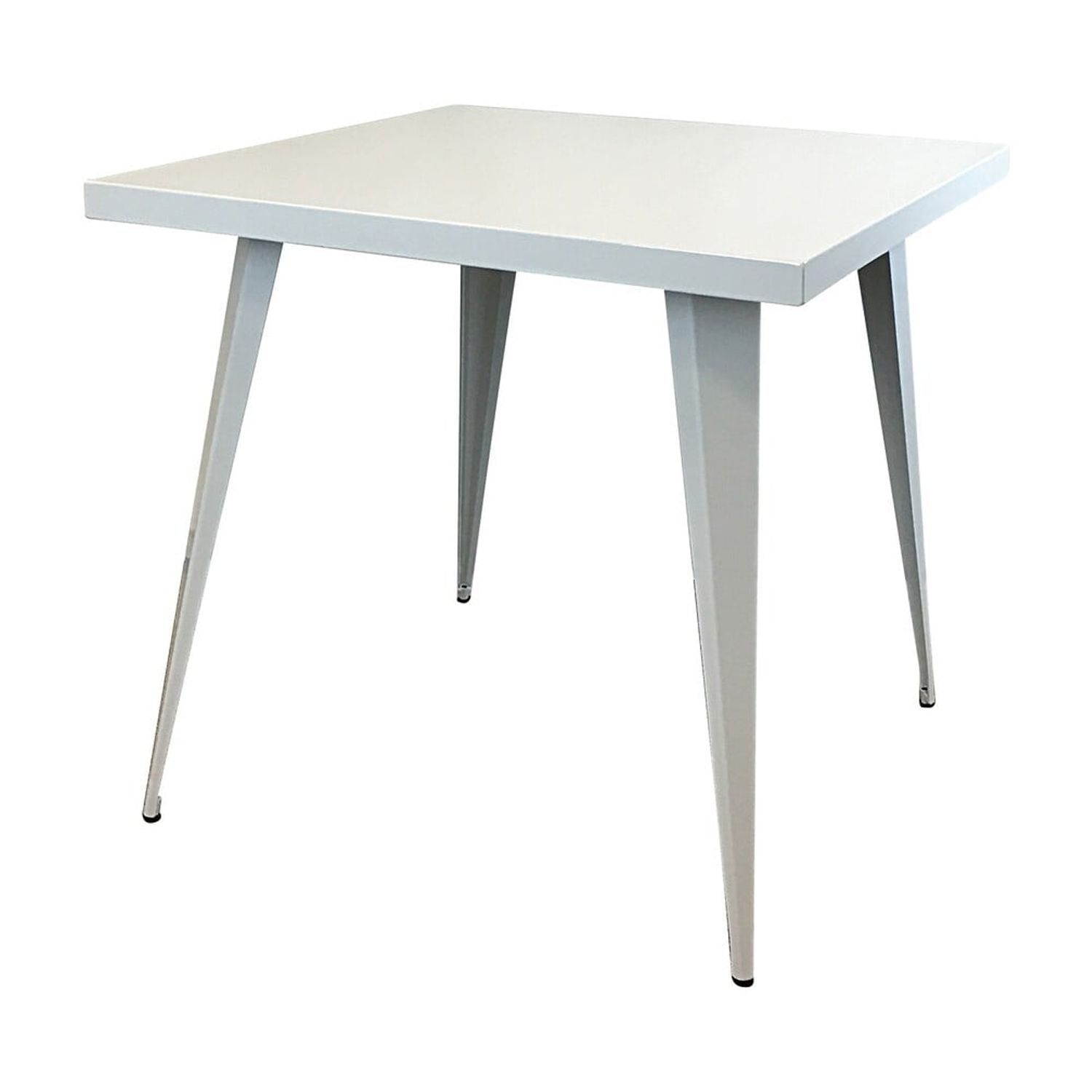 Benjara Oran 32 Inch Dining Table, Square Metal Top, Tapered Legs ...