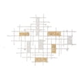 thumbnail image 1 of Rio 32 Inch Decorative Wall Decor, White, Gold Geometric Abstract, Iron, 1 of 5