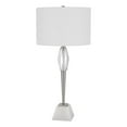 thumbnail image 1 of 32 Inch Table Lamp with White Drum Shade- Marble Base- Brushed Steel, 1 of 6