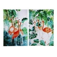 thumbnail image 1 of 32 x 48 Set of 2 Framed Wall Art, Botanical Flamingo Print, Green, White, 1 of 6