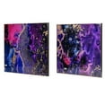 thumbnail image 1 of Benjara 35 x 35 Set of 2 Framed Wall Art Prints- Gold Pink/Purple, 1 of 6