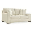 thumbnail image 1 of Benjara Magg 70 Inch Loveseat, 2 Accent Pillows, Oversized, Beige Polyester-Color:BeigeMaterial, 1 of 5
