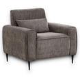 thumbnail image 1 of Tiu 39 Inch Accent Chair- Lumbar Pillow- Gray Chenille- Metal- Solid Wood, 1 of 6