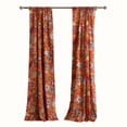 thumbnail image 1 of 4 Piece Polyester Window Panel Set with Floral Print, Multicolor- Saltoro Sherpi, 1 of 4