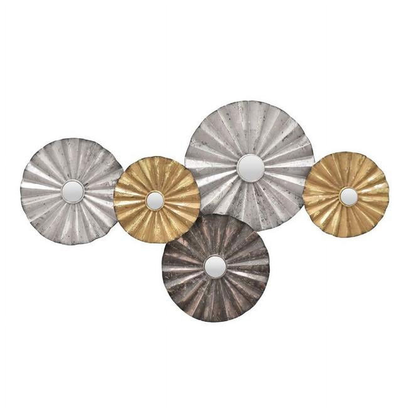 Benjara 41 in. Metal Flowers Hanging Piece Modern Wall Decor, Multi ...