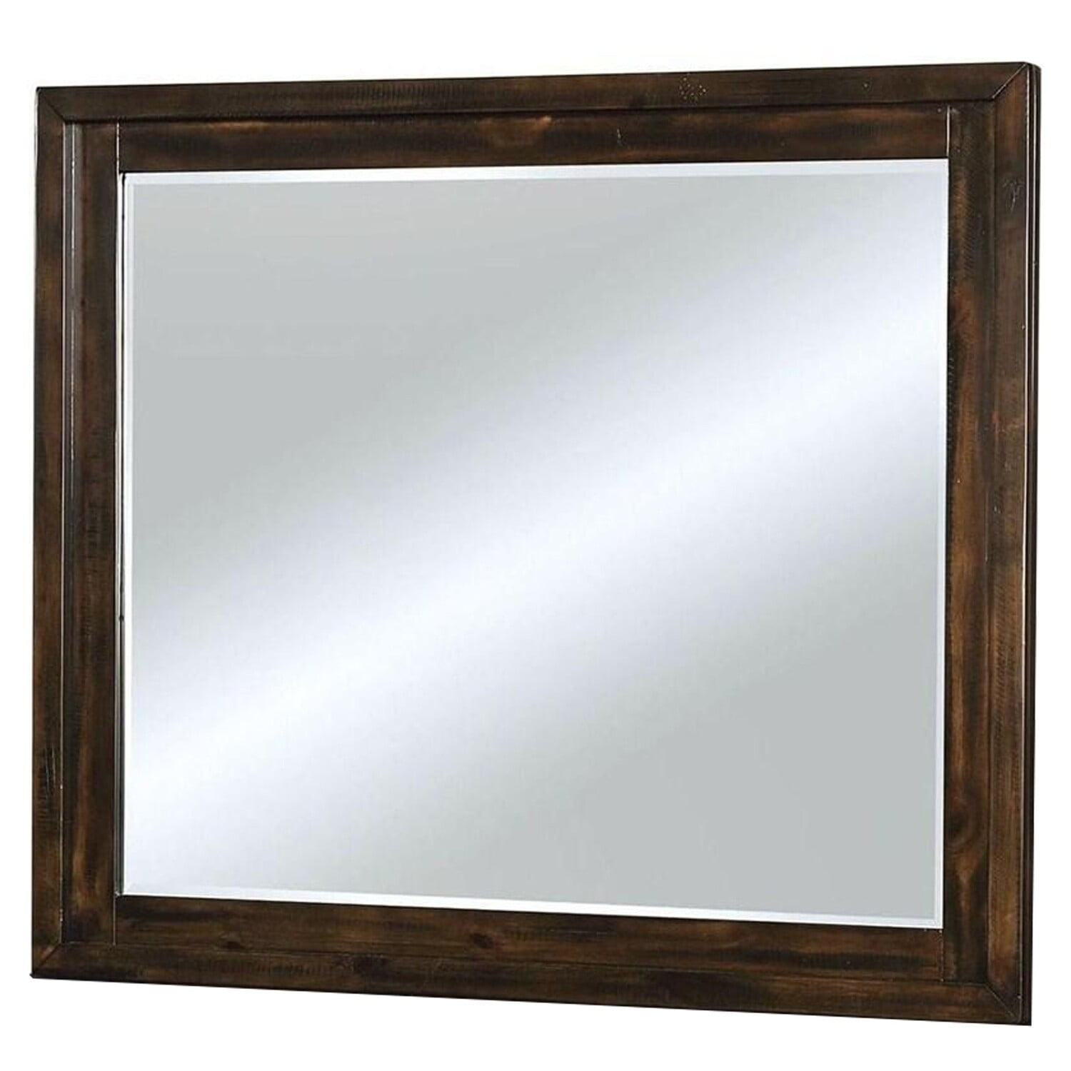 Benjara 46 Inch Transitional Style Wooden Frame Mirror, Dark Brown ...