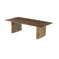 thumbnail image 1 of Benjara Dice 47 Inch Coffee Table, Rectangular Top, Dual Base, Brown Sheesham Wood, 1 of 6