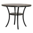 thumbnail image 1 of Benjara 48" Round Wood Counter Height Table with Flared Legs- Gray, 1 of 6
