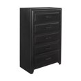 thumbnail image 1 of Benjara 5 Drawer Transitional Wooden Chest with Metal Bar Pull, Espresso, 1 of 2