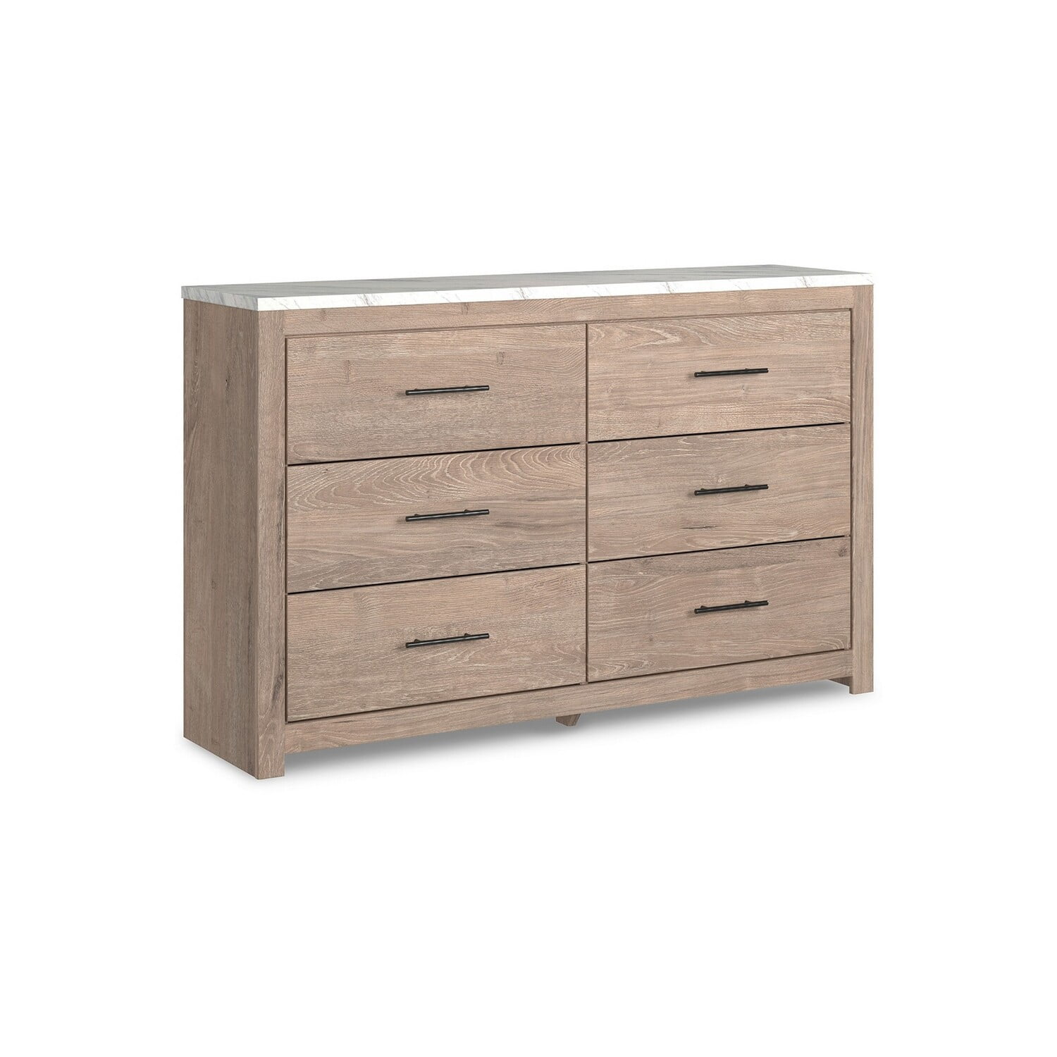 Benjara 59 Inch Modern Wide Dresser, Light Brown Wood, 6 Drawers, Linear  Handles - Walmart.com