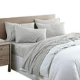 thumbnail image 1 of 6 Piece King Size Microfiber Fabric Sheet Set with Pocket, Gray, 1 of 2