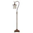 thumbnail image 1 of 60 Inch Metal Downbridge Design Floor Lamp with Caged Shade, Rustic Bronze- Saltoro Sherpi, 1 of 6