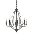 thumbnail image 1 of 60 X 8 Watt Metal Chandelier with Tubular Frame, Textured Bronze- Saltoro Sherpi, 1 of 5