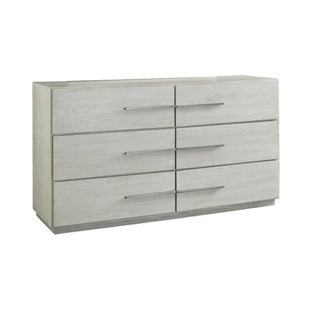 Benjara 66 in. Joe Wood 6 Drawer Side Dresser with Metal Handles, Gray