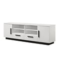 thumbnail image 1 of Sda 71 Inch TV Media Console- Door Cabinets- Drawers- Black Handles- White, 1 of 5