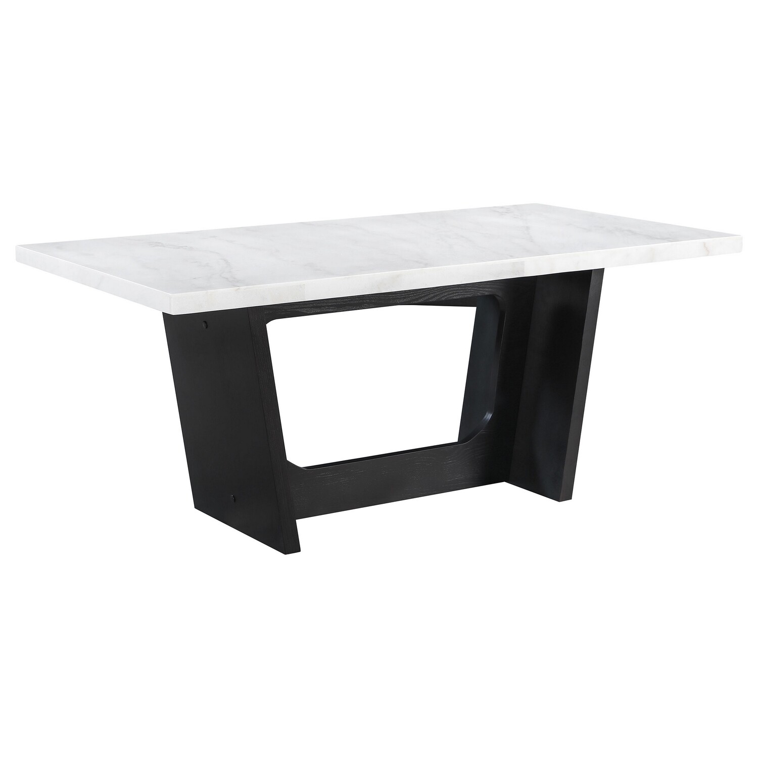Benjara Shoy 72 Inch Dining Table, Rectangular White Marble Top ...