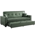 thumbnail image 1 of 82 " Adjustable Sofa Pull Out Trundle Tufted Dark Green, 1 of 5