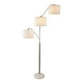 thumbnail image 1 of Benjara 83 Inch Floor Lamp, AdjusFloor, 3 Level Design, Marble, Metal, Silver, 1 of 2