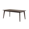 thumbnail image 1 of Cid Vein 83 Inch Rectangular Dining Table, Angled Tapered Legs, Rich Brown, 1 of 9