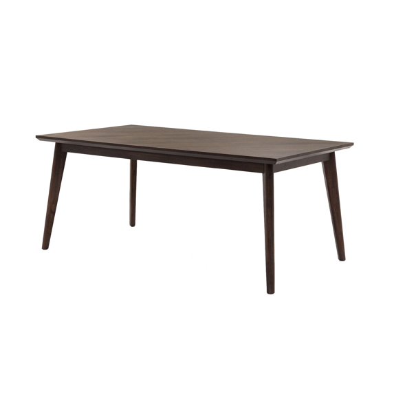 Cid Vein 83 Inch Rectangular Dining Table, Angled Tapered Legs, Rich Brown