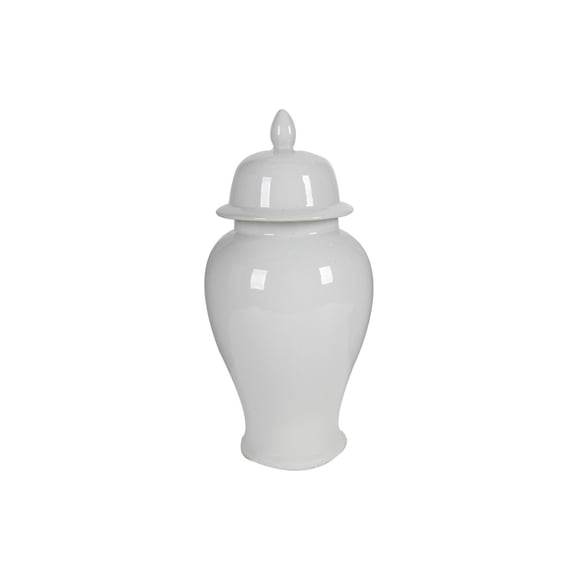 Medium Ceramic Ginger Jar, White