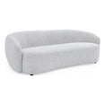 thumbnail image 1 of Benjara 90" Sofa- Contemporary Curved Round Back- Plush Off White- Black Feet, 1 of 7