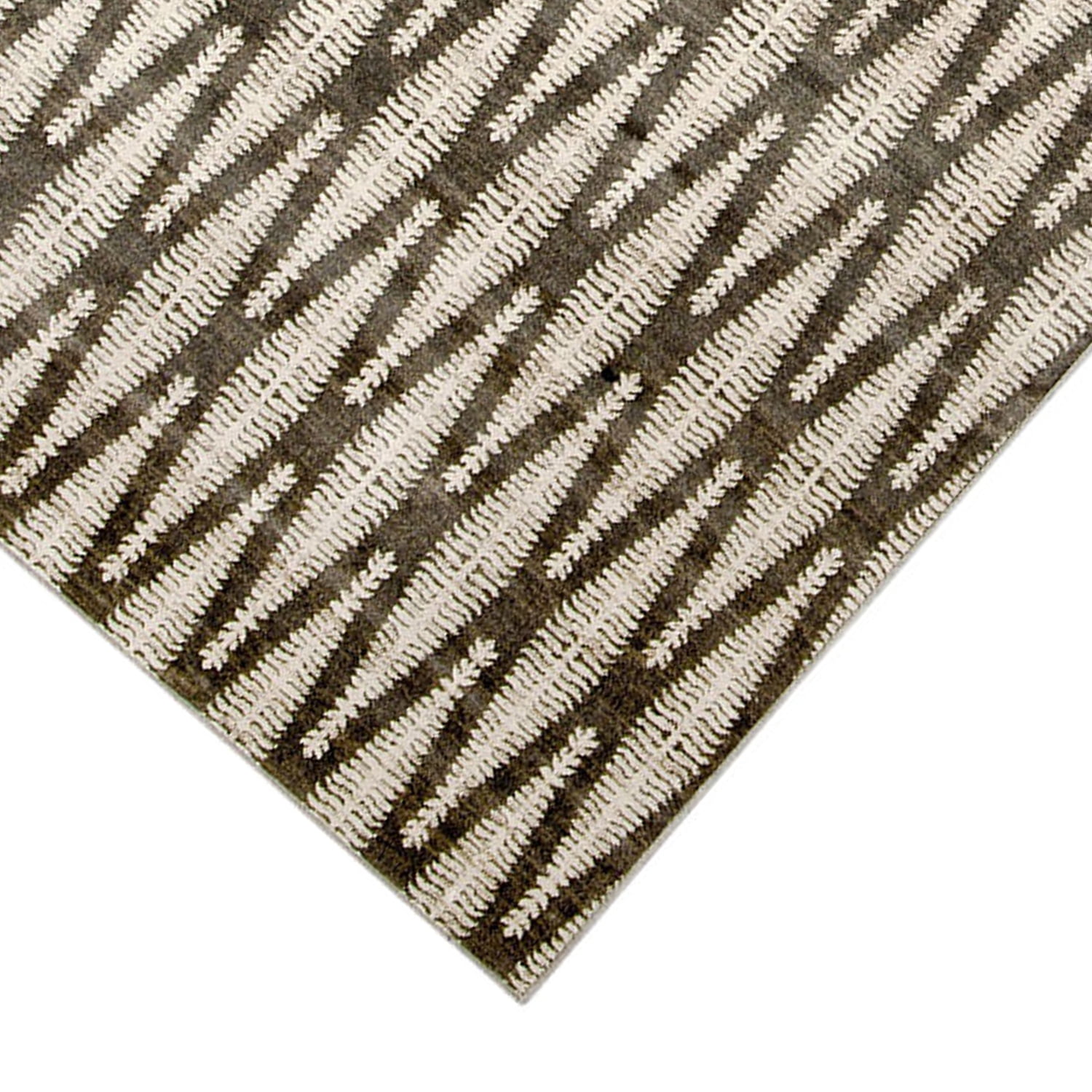 Benjara 90 X 63 Inch Fabric Rug with Diamond Pattern, Gray and Brown ...