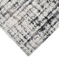 thumbnail image 1 of 90 X 63 Inches Fabric Power Loomed Rug with Dripping Print, Black and Off White- Saltoro Sherpi, 1 of 3