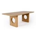 thumbnail image 1 of Now Ohan 90 Inch Dining Table, Rectangular, Light Brown Solid Rubberwood, 1 of 7