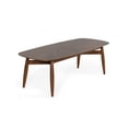 thumbnail image 1 of Benjara 94.5 Inch Beveled Top Rectangular Wooden Dining Table, Walnut, 1 of 5