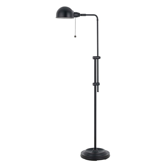Benjara Adjustable Height Metal Pharmacy Lamp with Pull Chain Switch, Black