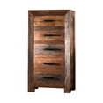 thumbnail image 1 of Benjara Agon 45 Tall Dresser Chest, 5 Drawers, Mango Wood, Natural Brown Finish, 1 of 2