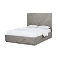 thumbnail image 1 of Alliso Full Size Bed, Tall Panel Headboard, Herringbone Style, Gray Acacia, 1 of 5