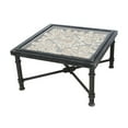 thumbnail image 1 of Benjara Antiquely Prepared Arabesque Square Cocktail Table, 1 of 6