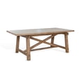 thumbnail image 1 of Benjara Anva Dining Table with Extendable Plank Top, 76-96 Inch Brown Mahogany, 1 of 5