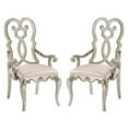 thumbnail image 1 of Benjara Arm Chair with Open Scrolled Design Back, Set of 2, Champagne Gold, 1 of 5