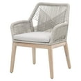 thumbnail image 1 of Benjara Armchair with Woven Rope Back, Set of 2, Light Gray, 1 of 5
