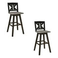 thumbnail image 1 of Ati 29 Inch Bar Height Stool Swivel Chair, X Back, Distressed Gray, Black, 1 of 6