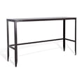 thumbnail image 1 of Ayka Sofa Bar Table w Nailhead Accent, 60 Inch Rectangular Brown Wood, 1 of 7