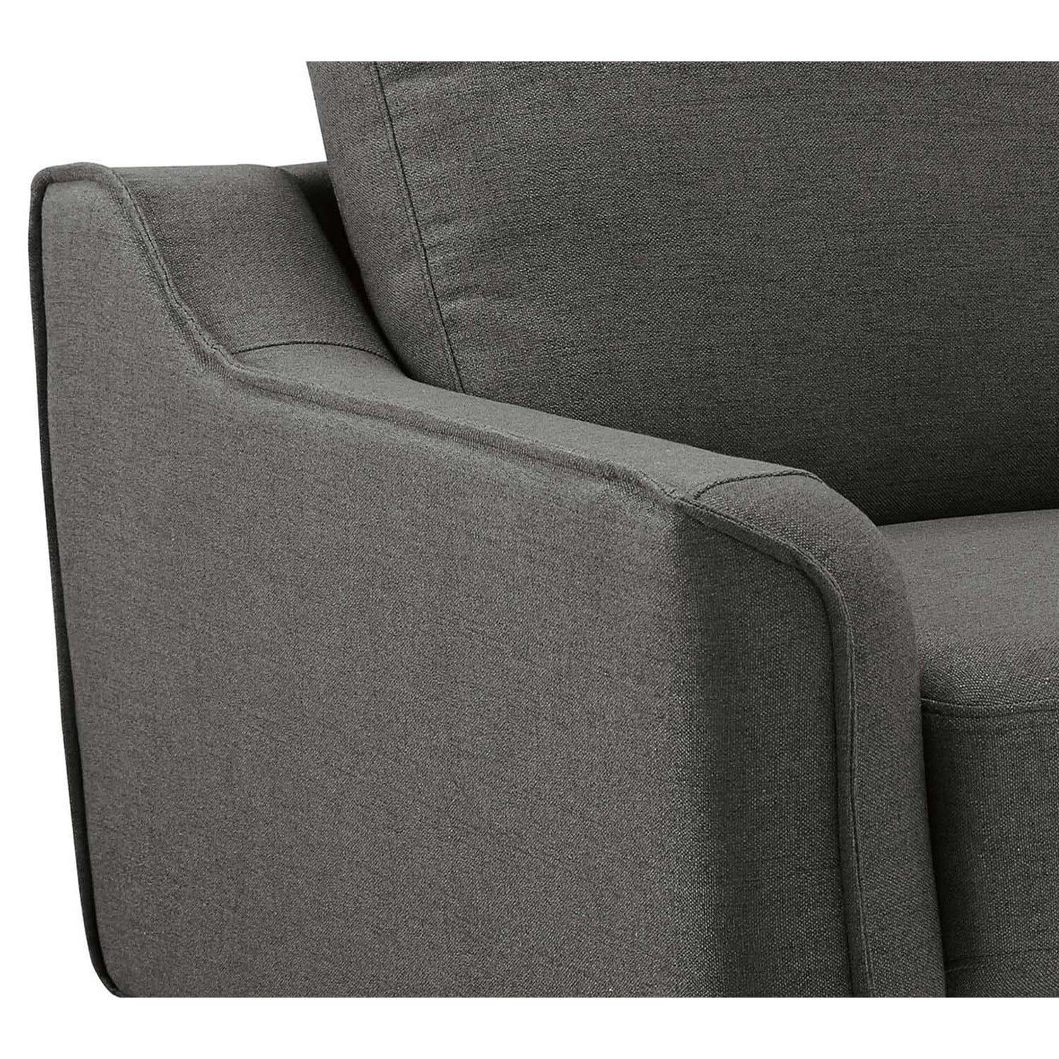 Benjara BM207054 Fabric Upholstered Wooden Chair with Corner Blocked