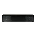thumbnail image 1 of Benjara BM210506 Textured Wooden TV Stand with 4 Drawers & Sliding Middle Console - Black, 1 of 1