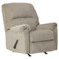 thumbnail image 1 of Saltoro Sherpi Fabric Upholstered Rocker Recliner with Tufted Back and Pillow Arms, Beige, 1 of 5