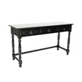 thumbnail image 1 of Benjara BM213517 Wooden Console Table with Carved Details & Turned Legs - Black, 1 of 5