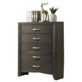 thumbnail image 1 of Benjara BM215358 5 Drawer Chest with Curved Metal Handles & Side Panel Support, Brown, 1 of 2